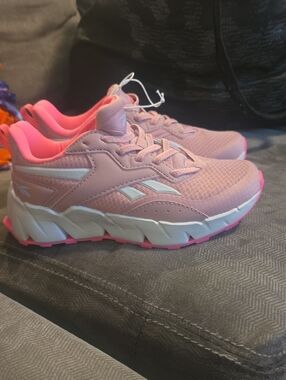 Reebok Kids Pink and White Athletic Sneakers